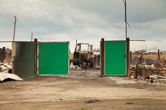 Aftermath of Khakassia flash fires