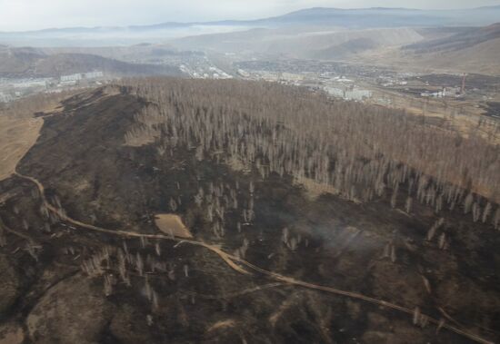 Fire aftermath in Khakassia