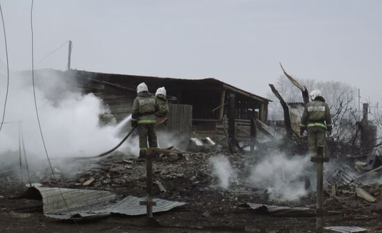 Fire aftermath in Khakassia