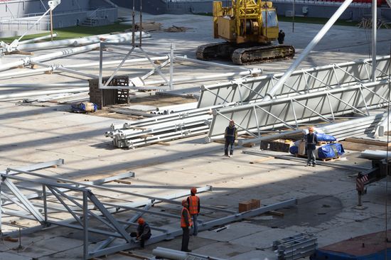 Preparation of Kazan Arena for 16th FINA World Championships