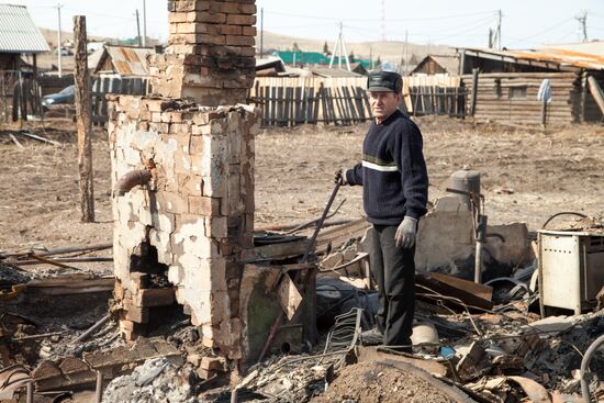 Relief efforts following fire in Shira, Republic of Khakassia