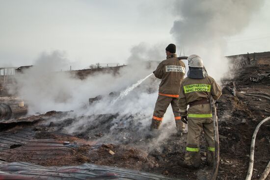 Relief efforts following wildfire in Shira, Republic of Khakassia