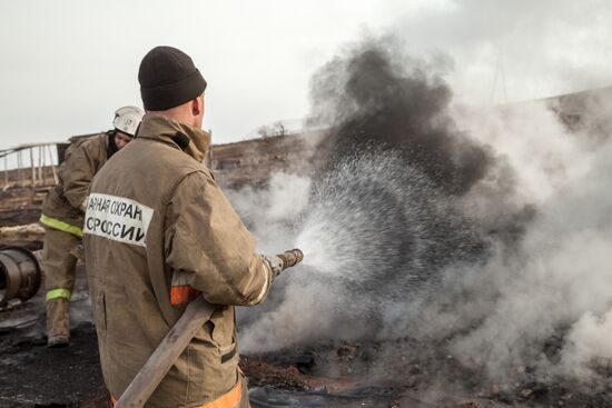 Relief efforts following fire in Shira, Republic of Khakassia