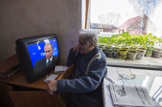 Broadcast of Direct Line with Vladimir Putin