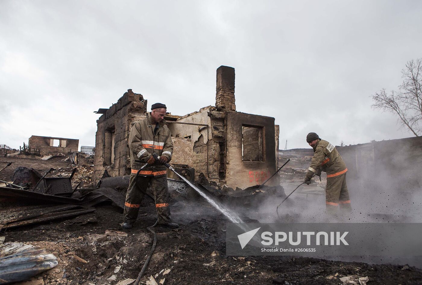 Aftermath of Khakassia flash fires
