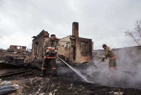 Aftermath of Khakassia flash fires