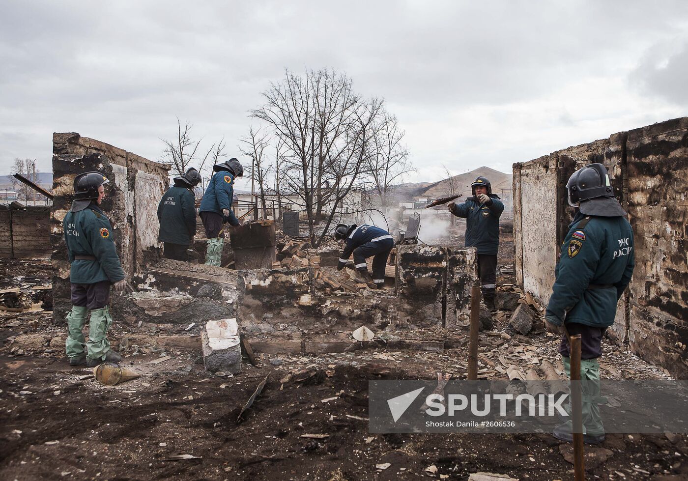 Aftermath of Khakassia flash fires