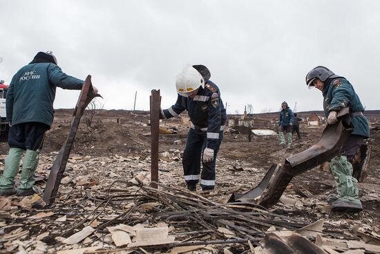 Aftermath of Khakassia flash fires