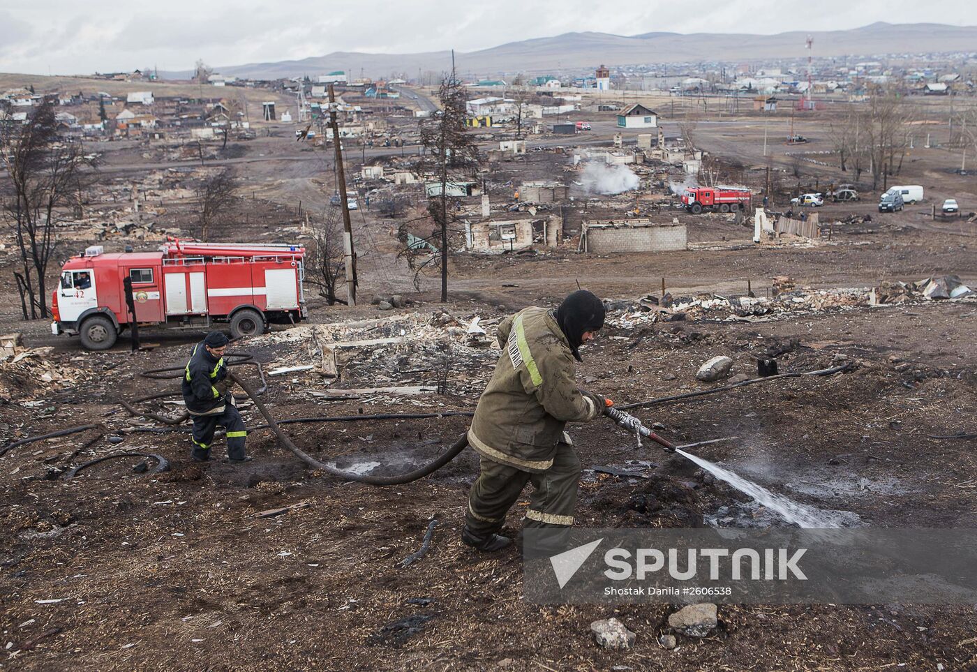 Aftermath of Khakassia flash fires