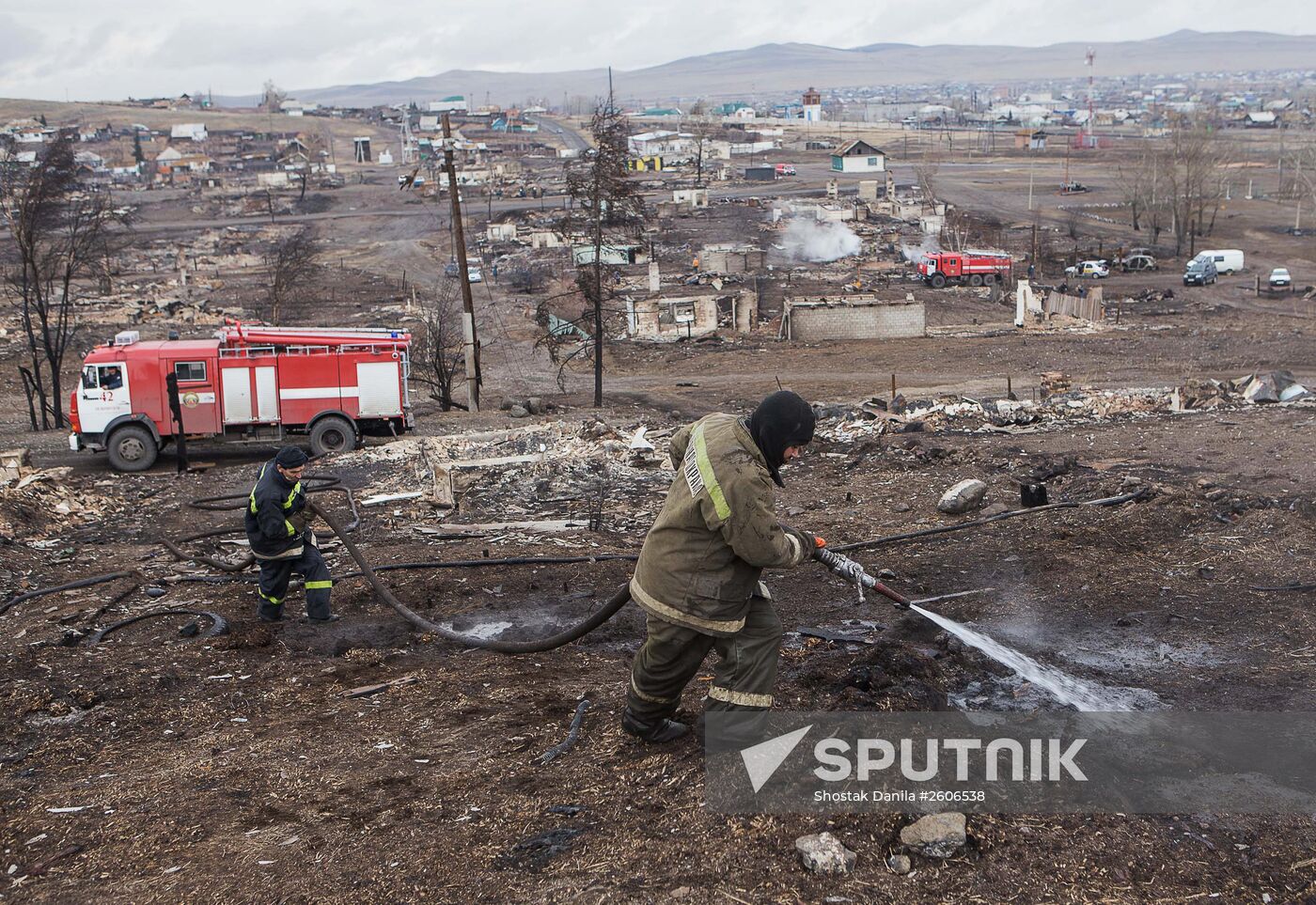 Aftermath of Khakassia flash fires