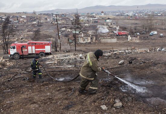 Aftermath of Khakassia flash fires
