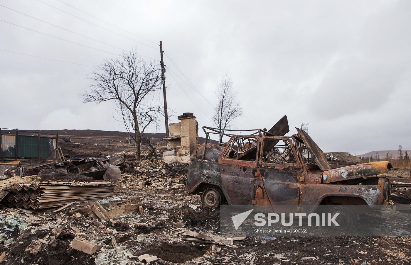 Aftermath of Khakassia flash fires