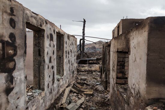 Aftermath of Khakassia flash fires