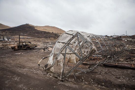 Aftermath of Khakassia flash fires