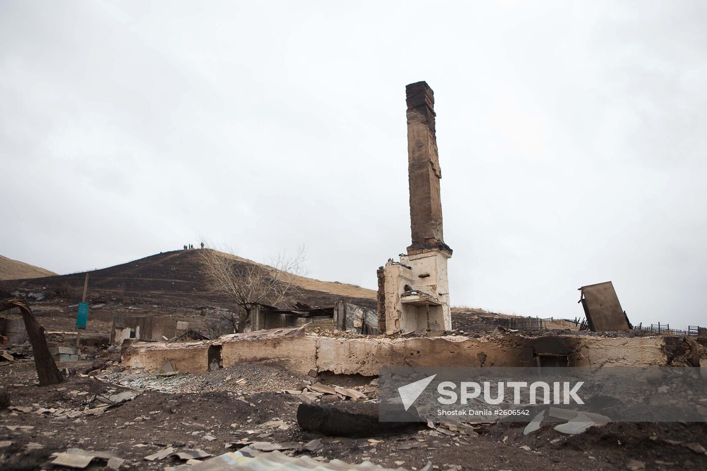 Aftermath of Khakassia flash fires