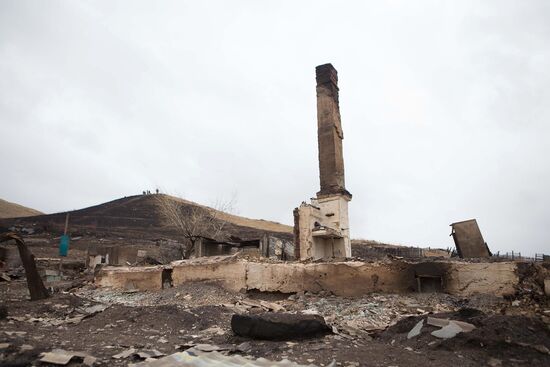 Aftermath of Khakassia flash fires