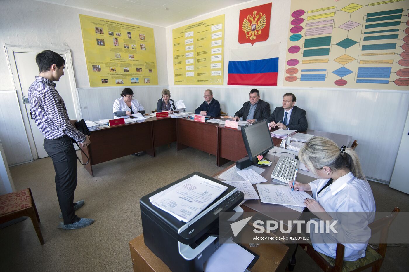 Military enlistment office at work in Omsk