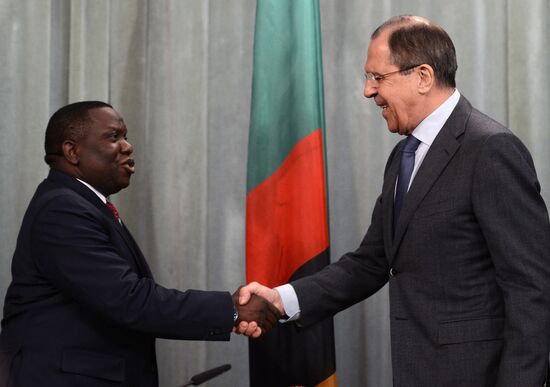 Foreign Minister Sergei Lavrov meets with Zambian counterpart