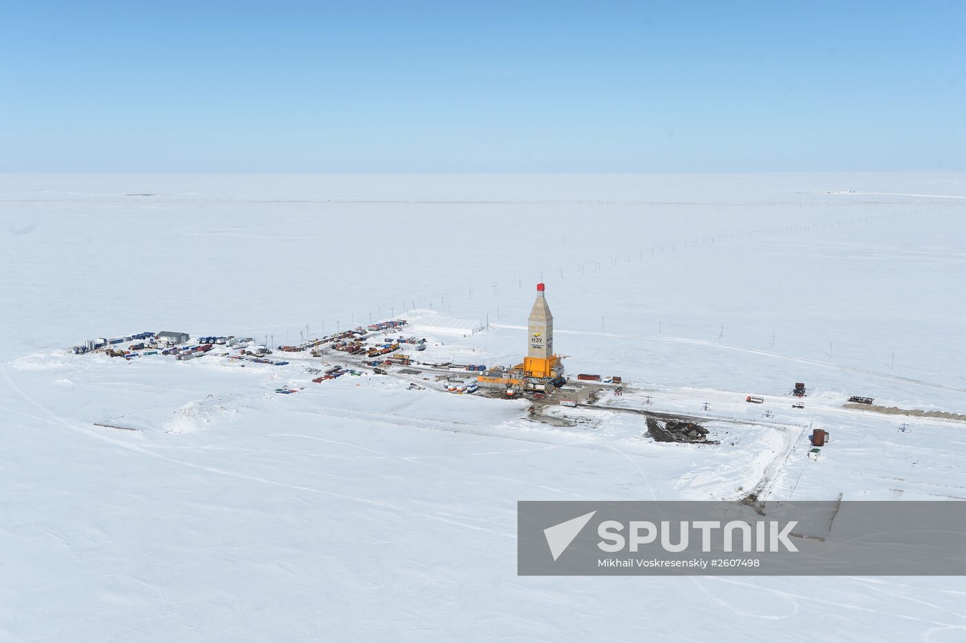 Liquefied natural gas (LNG) plant construction in Yamal