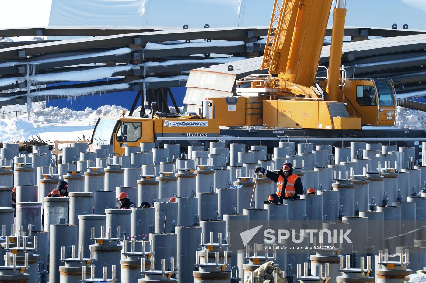 Liquefied natural gas (LNG) plant construction in Yamal