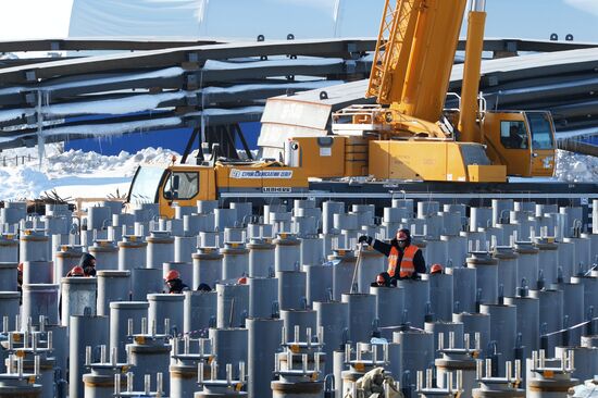 Liquefied natural gas (LNG) plant construction in Yamal