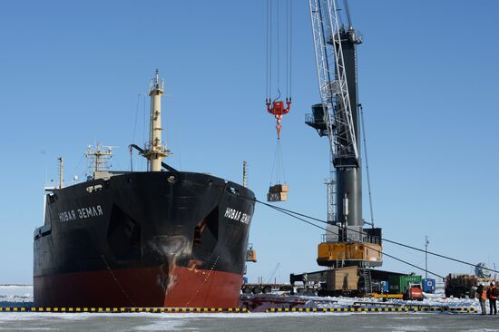 Liquefied natural gas (LNG) plant construction in Yamal