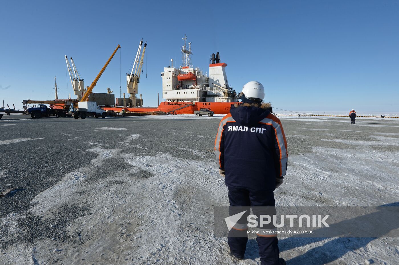 Liquefied natural gas (LNG) plant construction in Yamal