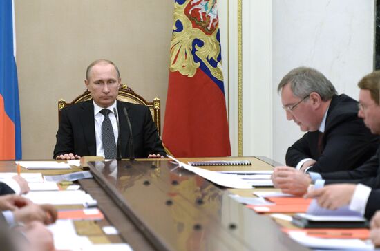 President Putin chairs a meeting of the Military-Industrial Commission