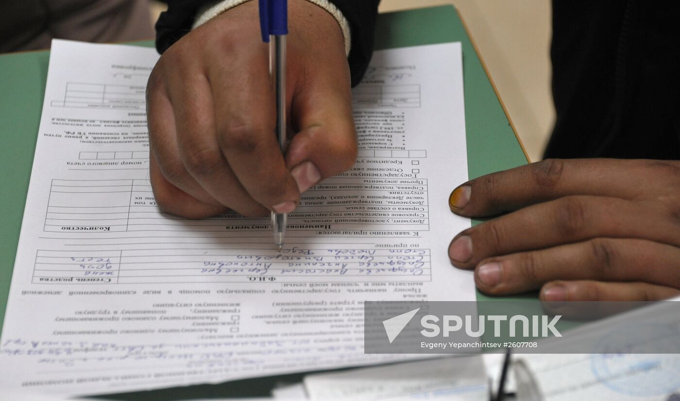 Issuing official papers for wildfire victims in Trans-Baikal Territory