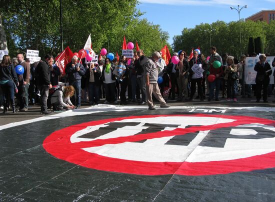 Europeans protest against the Transatlantic Trade and Investment Partnership