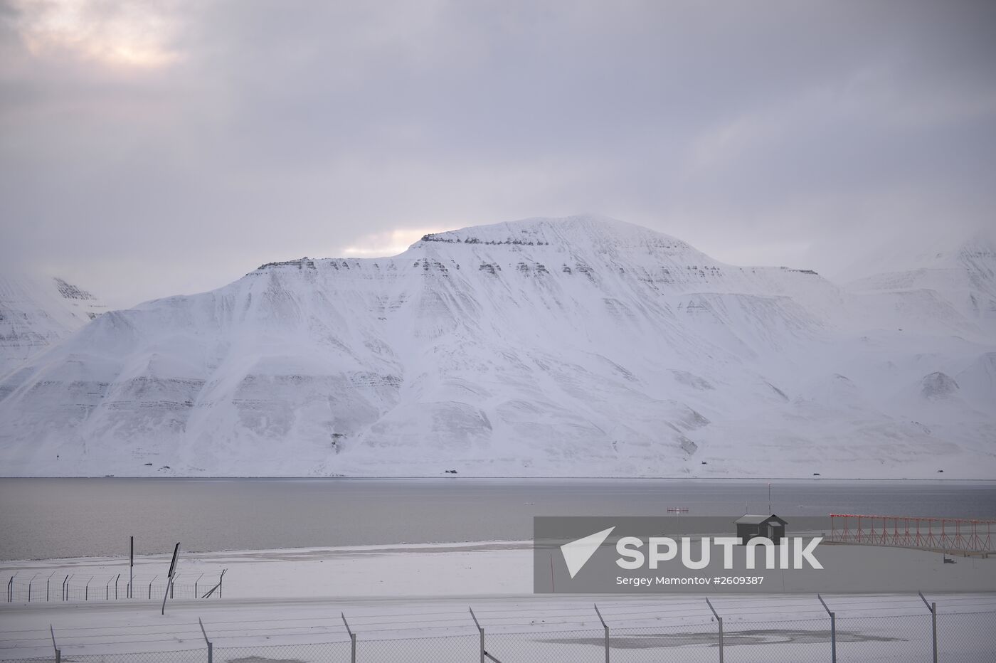 Barentsburg, a town for miners, in the Svalbard archipelago