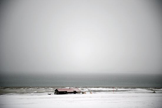 Barentsburg, a town for miners, in the Svalbard archipelago