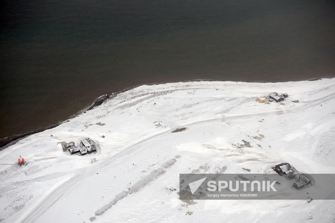 Barentsburg, a town for miners, in the Svalbard archipelago