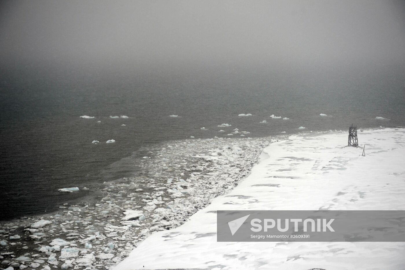 Barentsburg, a town for miners, in the Svalbard archipelago
