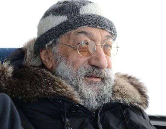 Mining town of Barentsburg on Spitsbergen