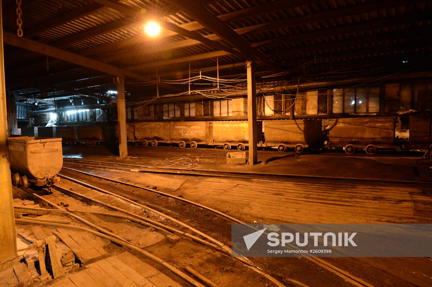 Mining town of Barentsburg on Spitsbergen