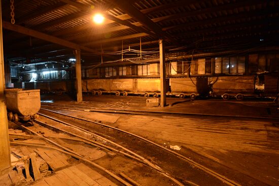 Mining town of Barentsburg on Spitsbergen