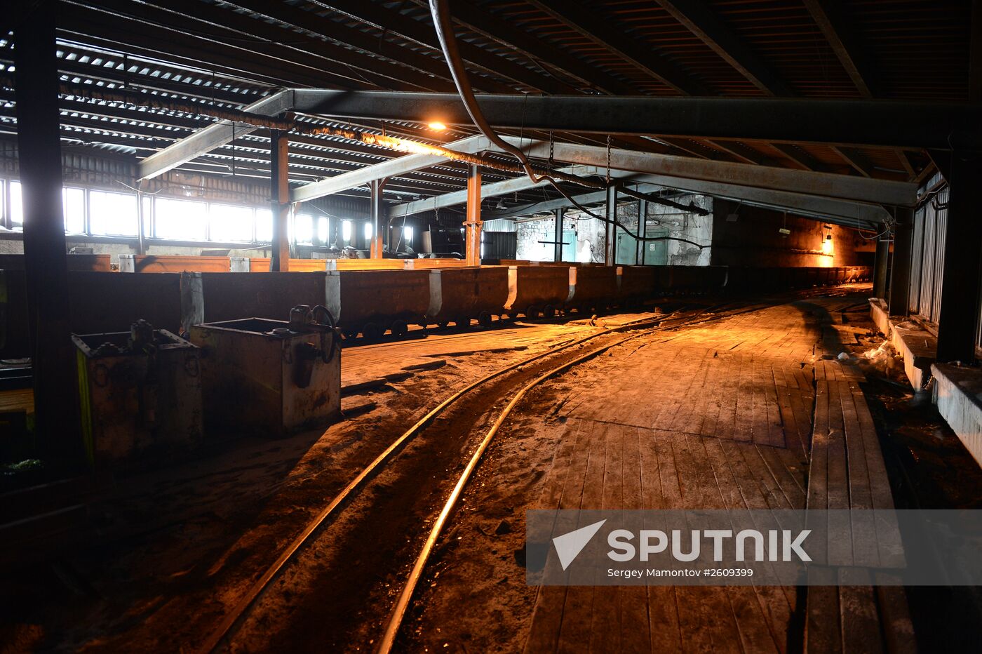 Mining town of Barentsburg on Spitsbergen