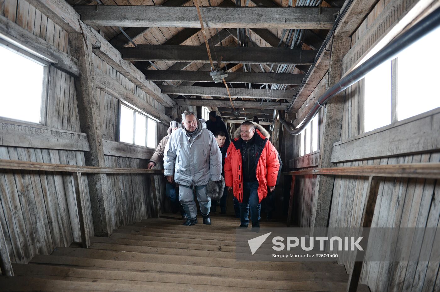 Mining town of Barentsburg on Spitsbergen