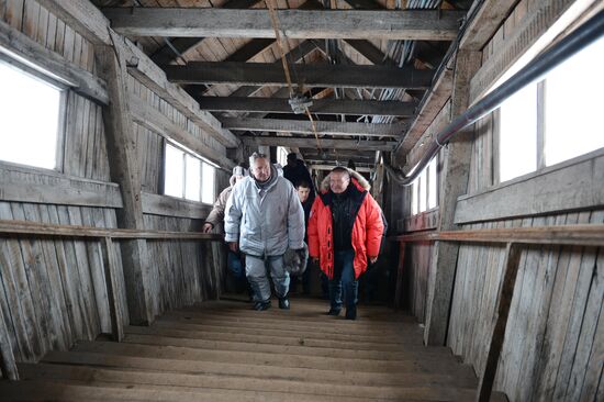 Mining town of Barentsburg on Spitsbergen