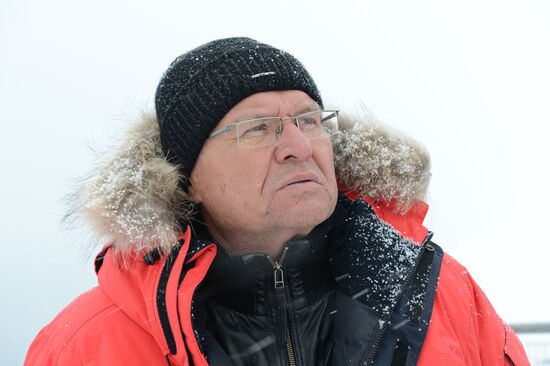 Mining town of Barentsburg on Spitsbergen