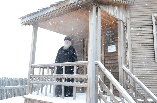 Mining town of Barentsburg on Spitsbergen