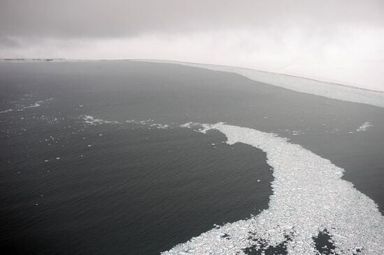 Mining town of Barentsburg on Spitsbergen