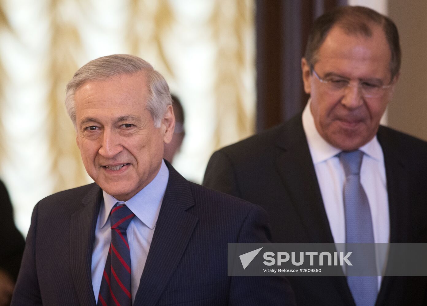 Russian Foreign Minister Sergei Lavrov meets with his Chilean counterpart Heraldo Munoz