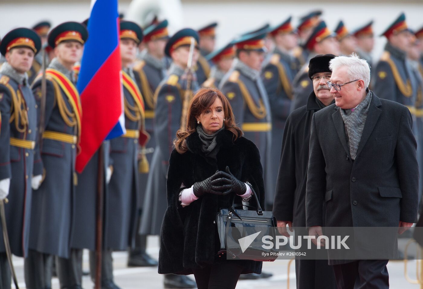 Argentine President Cristina Fernandez de Kirchner arrives in Moscow