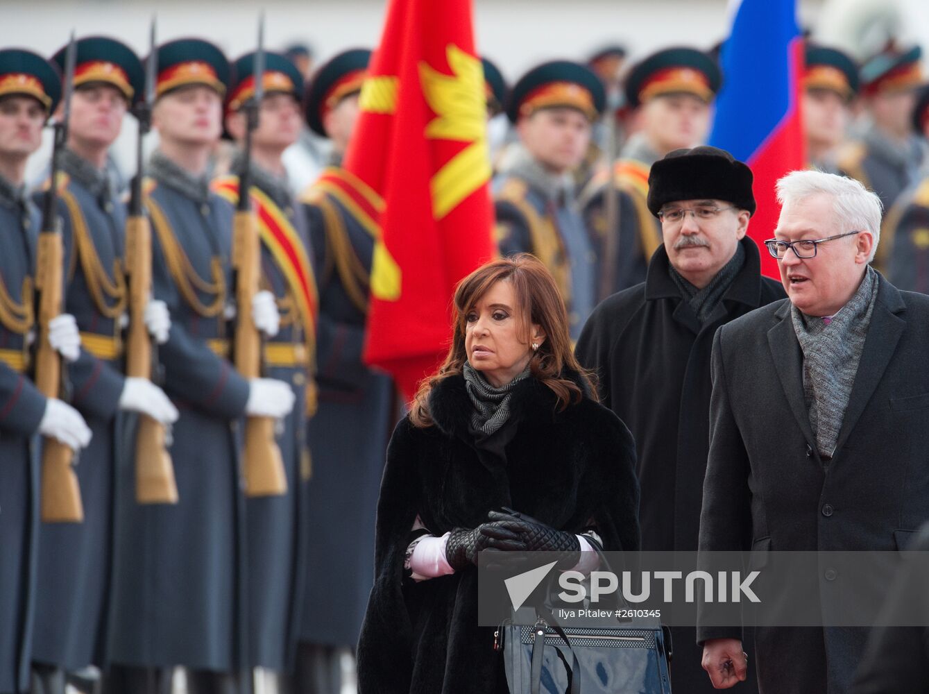 Argentine President Cristina Fernandez de Kirchner arrives in Moscow