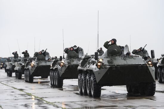 Victory parade rehearsal in Rostov Region