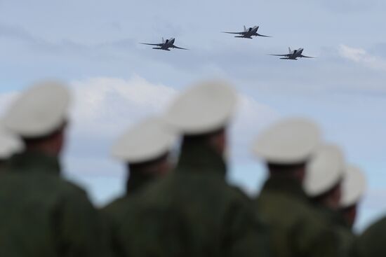 Joint training of soldier formations and mechanized units for Victory Parade