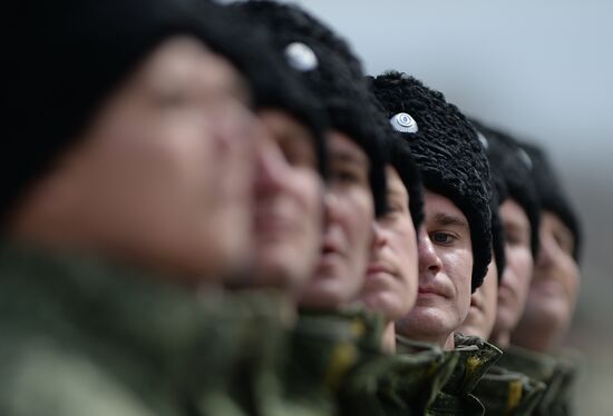 Joint training of soldier formations and mechanized units for Victory Parade
