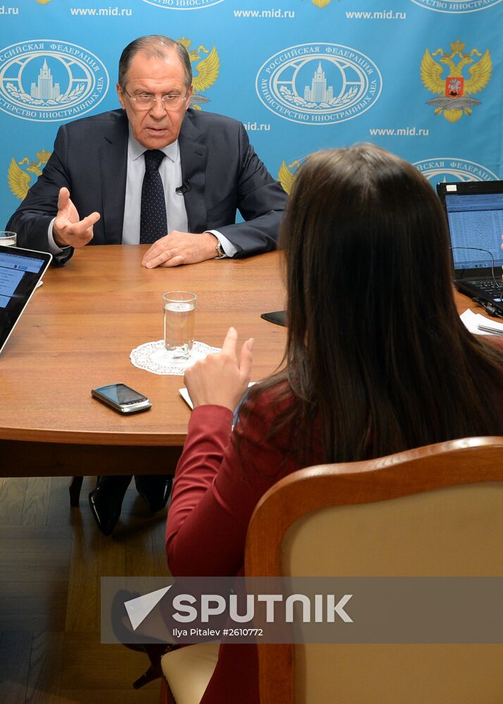 Foreign Minister Sergey Lavrov gives interview to Ekho Moskvy, Govorit Moskva